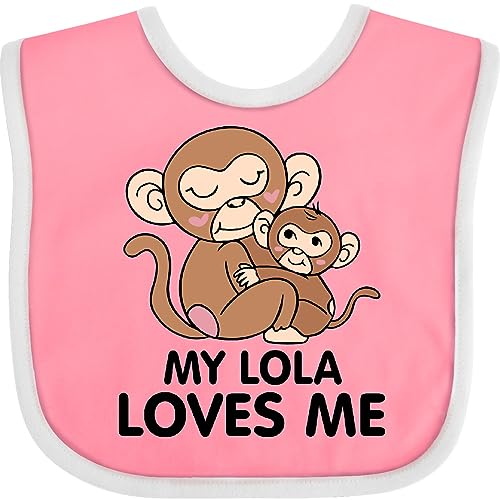 inktastic My Lola Loves Me Baby Bib