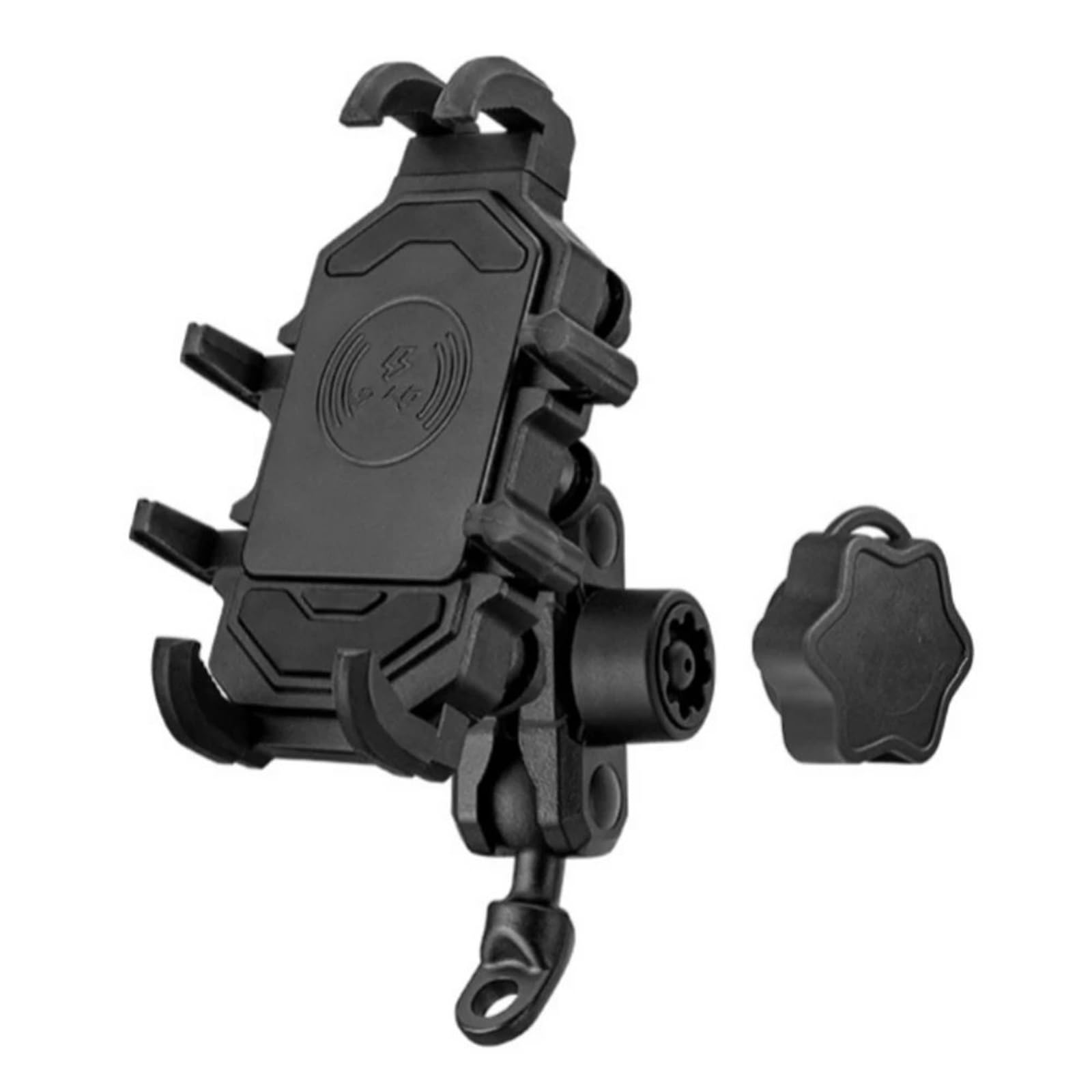 Support Telephone Velo Support Téléphone pour Moto Vue À 360 ° Antichoc Antivol Fixation À Huit Griffes Support GPS Clip Accessoires Vélo Scooter Telephone Moto Rotation(Mirror)