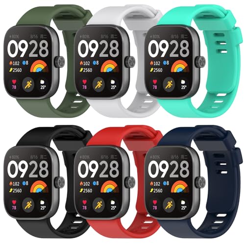 BDIG 6 Piezas correas de reloj para Xiaomi Redmi Watch 5/Xiaomi Redmi Watch 4/Xiaomi Mi Band 8 Pro,correas de repuesto compatibles con Xiaomi Mi Band 8 Pro/Redmi Watch 4