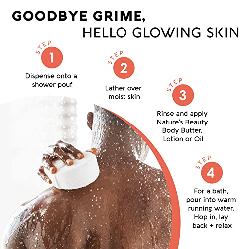 Nature's Beauty Orange Ginger Detox Body Wash Multi-Pack - Gentle Bath + Body Cleanser, Improve Skin Tone + Texture Made W/Vitamin C, Sunflower + Almond + Avocado Oils, 12 Fl Oz (2 Pack) #TOP2