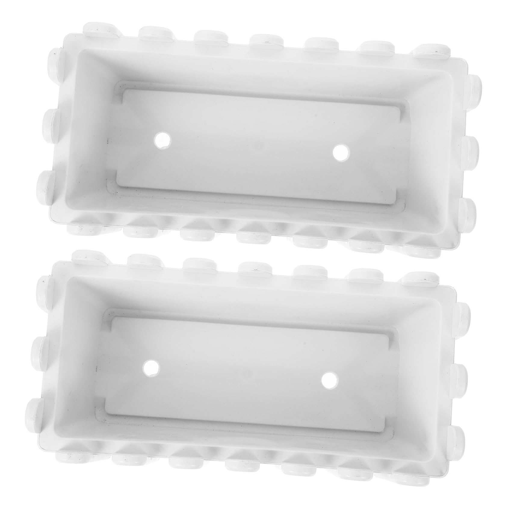 Jardinière rectangulaire pour clôture et fenêtre lot de 2 bacs à fleurs décoratifs