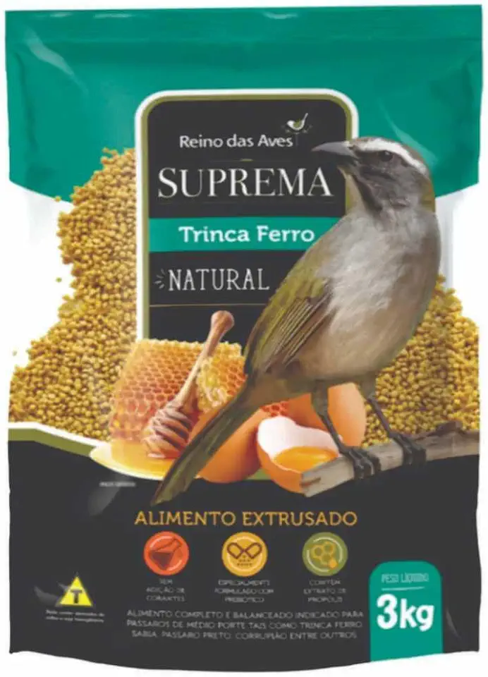 Suprema Trinca Ferro Extrusada 3kg - Reino Das Aves