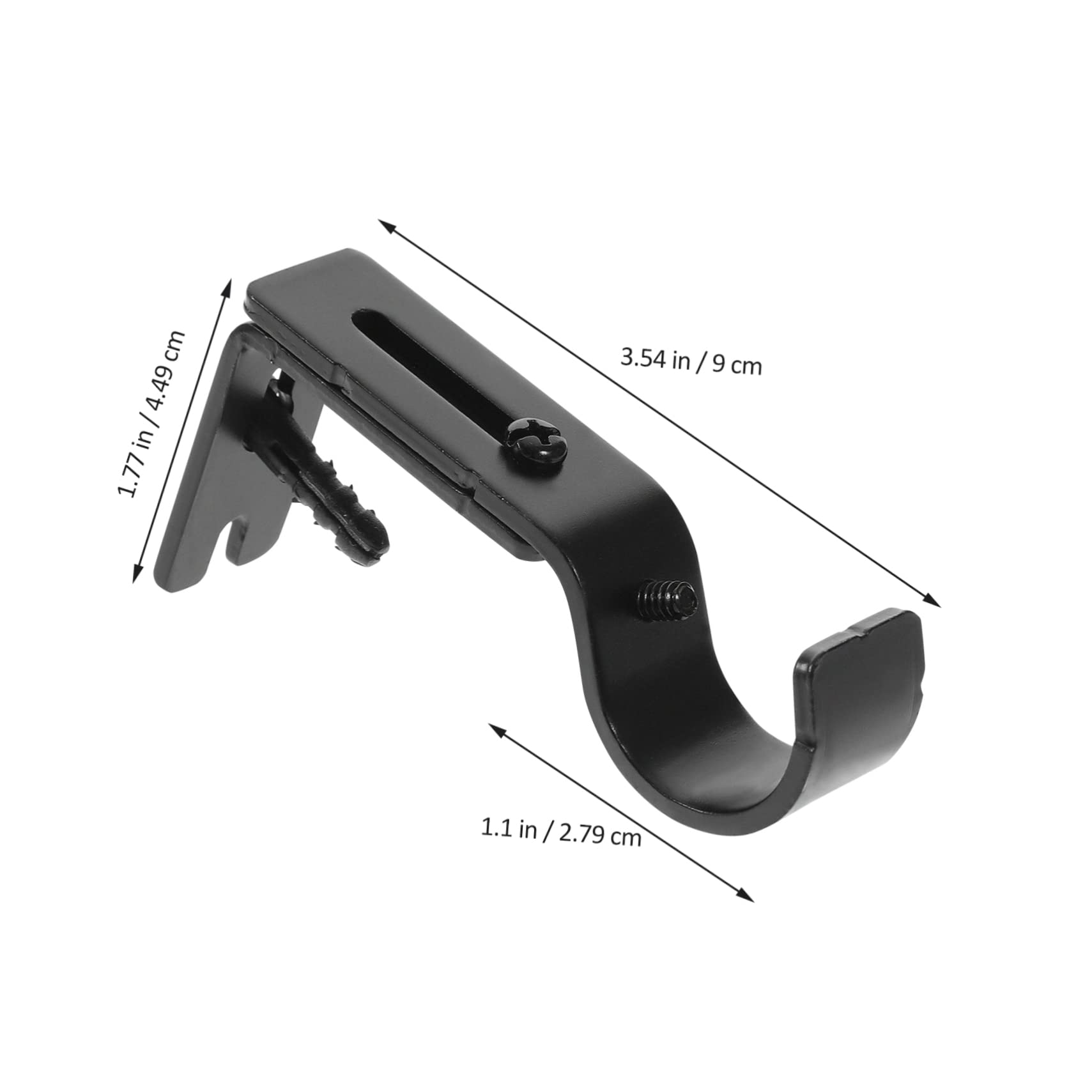 MAGICLULU 5 Ensembles Support De Tringle À Rideau Supports Muraux pour Tringles À Rideaux Chambre À Coucher Tringle À Rideaux Crocheter Supports De Tringle À Rideau Réglables 3 Pièces * 5
