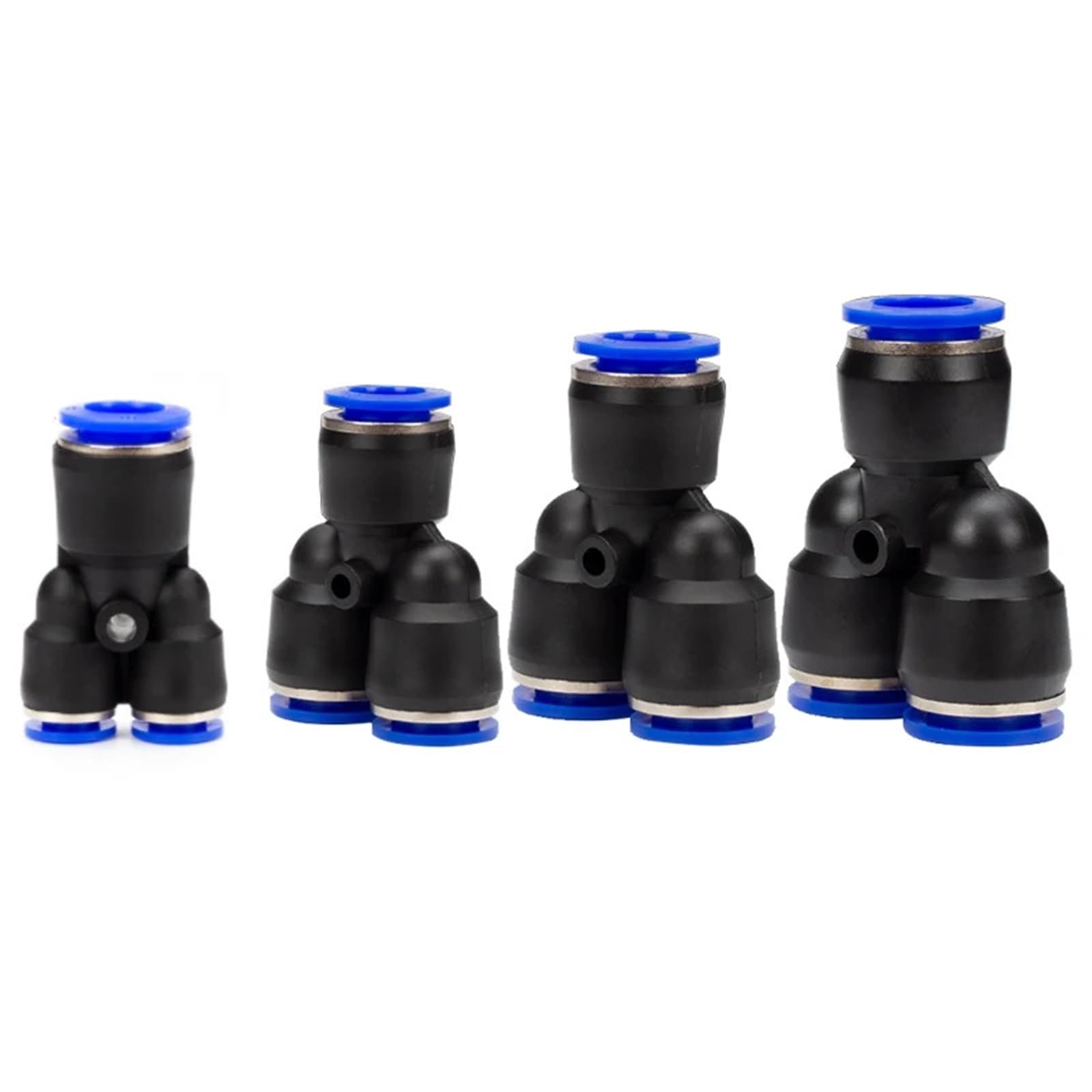 Złączki pneumatyczne Złączka powietrzna typu Y 3-drożne złącze do rur 4 mm 6 mm 8 mm 10 mm 12 mm, szybkozłączki wtykowe, 100 sztuk