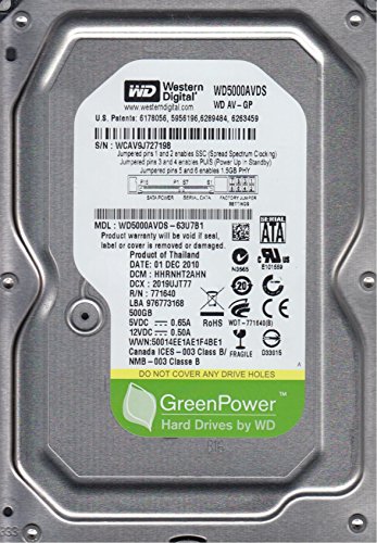 WD5000AVDS-63U7B1 DCM HHRNHT2AHN Western Digital 3.5 Disco rigido 500 GB s-ata