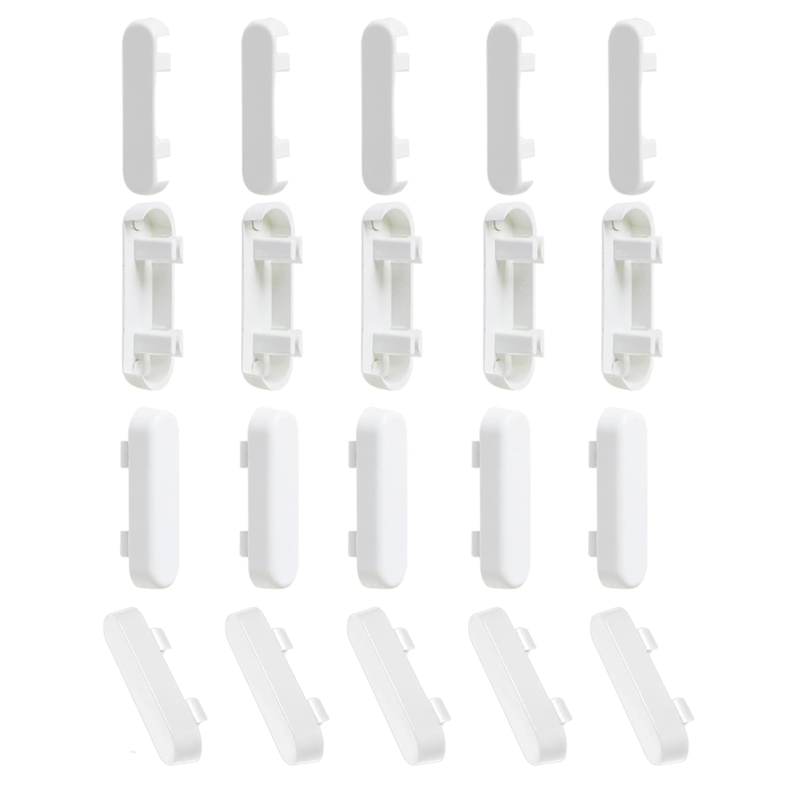 20Pcs Weep Hole Covers, ABS White Plastic Vent Covers for UPVC Windows, Bright Double Glazing Drain Caps, Durable Clog-Proof Window Vent Covers Replacement for UPVC Window Sill End Caps