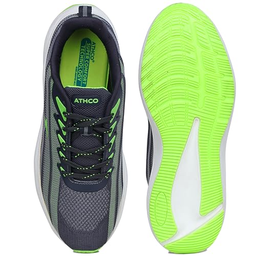 Image of ATHCO mens Mark Running Shoes for Man Comfortable Men's Sports Shoes with Memory Foam Cushioned Insole Sports Shoes for Men Running Walking Lightweight Gym Shoe for Men Comfortable Stylish & Casual Walking Shoe for Man Anti Slip Gym Footwear