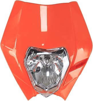 YIBO Universal 12V 35W Motorcycle Headlight Motocross Dirt Bike Dual Sport Headlamp Super Moto Headlight SMR EXC XC XCF Orange