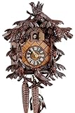 Höhe x Breite = 30 x 25cm Kuckucksuhr Original Schwarzwälder Kuckuckuhr Echtholz mechanisches 1-Tag Laufwerk NEU VDS Zertifikat Hönes -Kuckuck 30cm- 1241/2NU