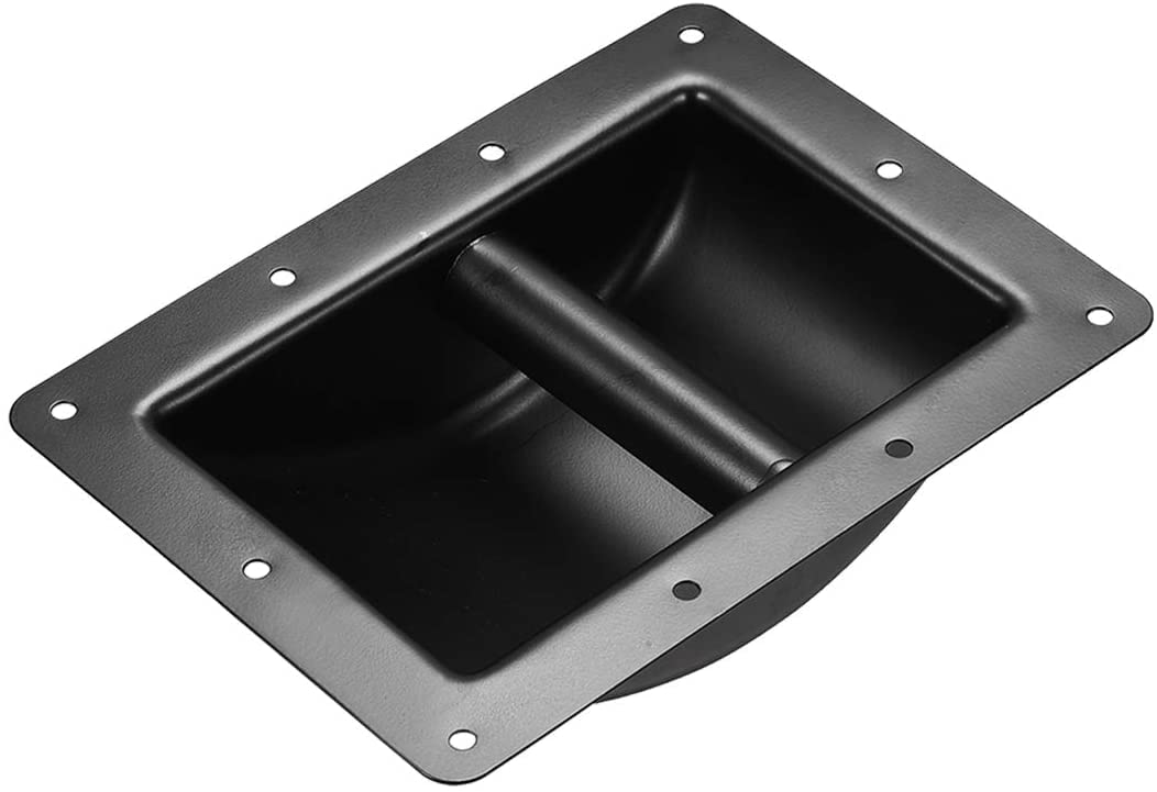 XYWHPGV Encastré Haut-Parleur Poignée Grap Holder Pocket Style Remplacement Haut-Parleur Audio Cabinet Box Poignées Métal Noir 2pcs(f72f9 30880 3d144 a00ca 9f17c 9095b