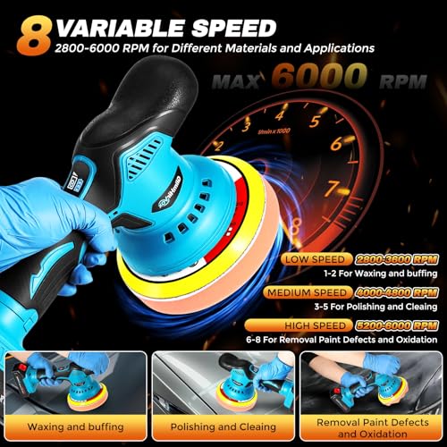 GlimHirVox Cordless Dual Action Polisher Kit