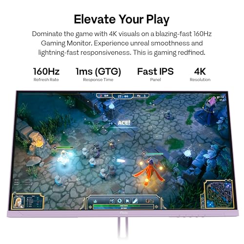 Image of Pixio Two PX27U Wave Purple 27 inch 160Hz Refresh Rate 4K 3840x2160p Resolution Fast IPS Panel 1ms GTG Response Time 4K Gaming Monitor and PS1D Wave Purple Dual Monitor Arm