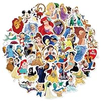 Princess Stickers for Kids, 50Pcs Cute Princess Kawaii Stickers for Children Party Bags Filler, Waterproof Vinyl Stickers for Laptop, Skateboard, Scrapbooking, Bedrooms