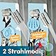 fredis Kinder-Dusche Motiv ’Feuerwehr’ | Spielerische Wasserabenteuer für Kinder, Montage ohne Bohren, Motiv-Platte mit Duschkopf, Schlauch & 2 Strahlarten | Fördert Selbstständigkeit und Spaß