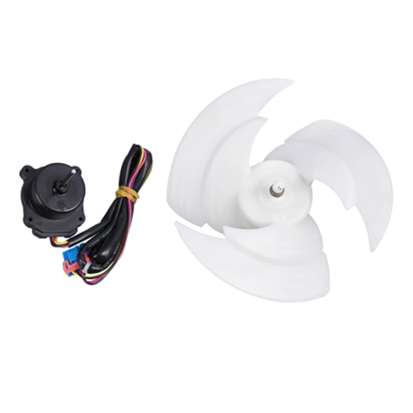 Gruppo motore ventola per riparazione frigorifero, componente ricambio per raffreddamento congelatore 12V con layout connettore a 4 fili plug-in per servizio domestico Riparazione elettrodomestici