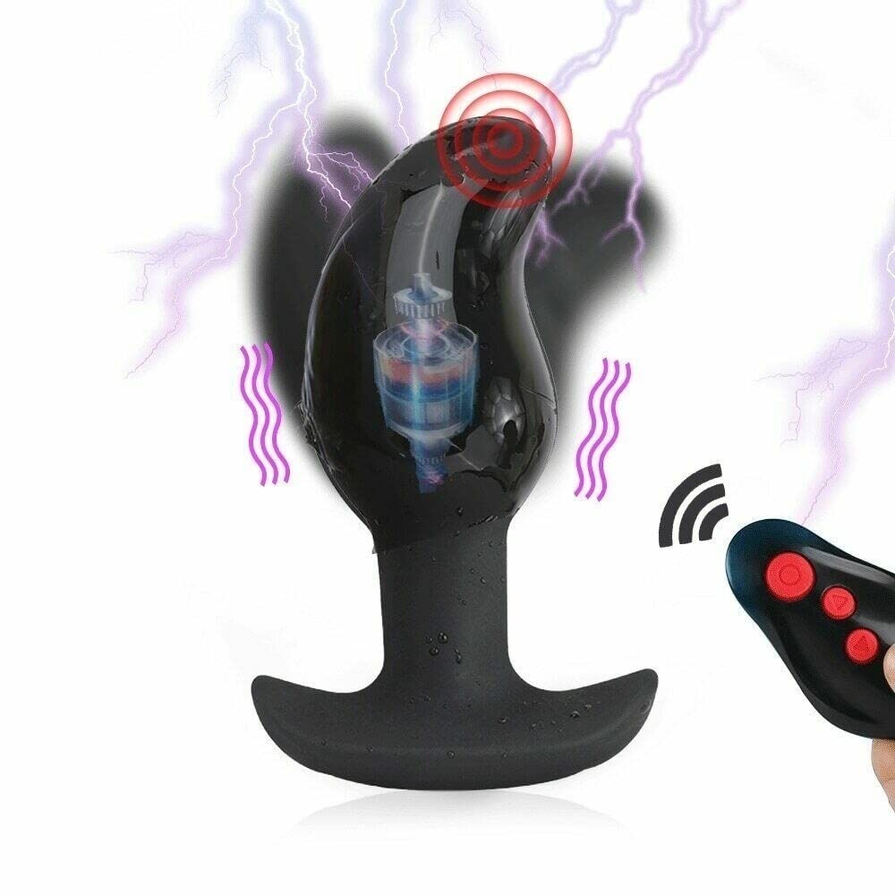 Plug anale Shock elettrico Vibratore anale Butt Tail Plug Massaggiatore maschile Sex Toys Per Gay Silicone G-Spot Stimolatore