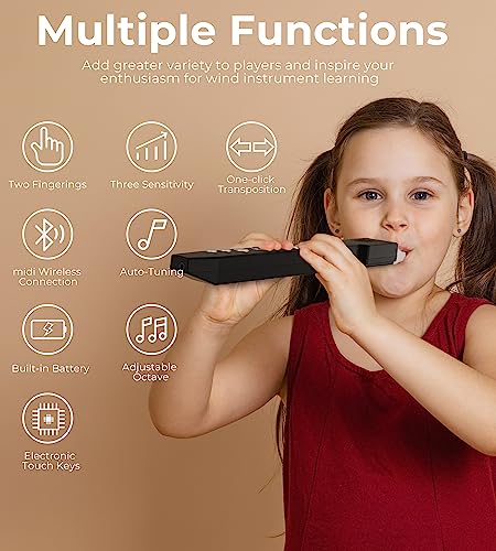 Vangoa Ewi-100 Portable Mini Digital Electronic Wind Instrument Synthesizer Rechargeable With Removable Mouthpiece For Kids Adults Beginners thumb #1