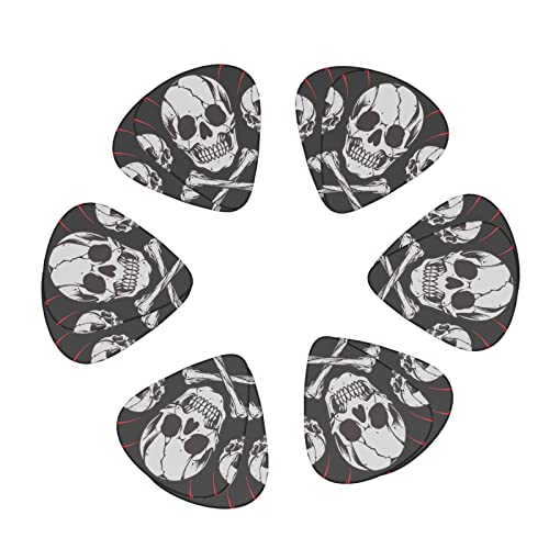 Lot de 12 médiators noirs en forme de tête de mort pour guitare électrique, basse acoustique, cadeau avec boîte - Les Beatles, Paul McCartney, John Lennon, RIngo Starr, George Harrison Lot de 12 médiators noirs en forme de tête de mort pour guitare électrique, basse acoustique, cadeau avec boîte – Image 3