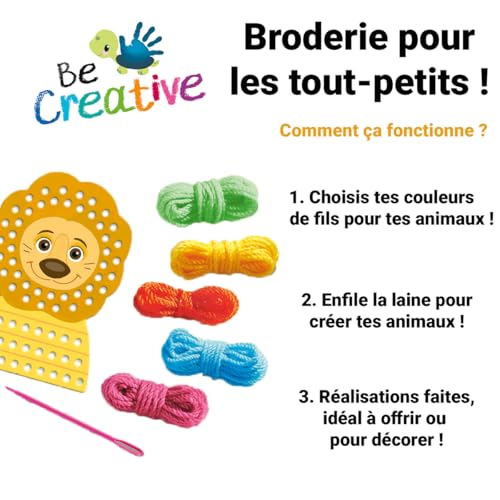 Ravensburger – Be Creative – Mini Broderie – Création Animaux en Broderie – Pochoir prédécoupés – Loisir créatif – Activité détente et créative – Dès – 25536 - vue 9