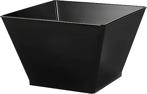 Miniatura 7 de Lillian Tablesettings Plástico de 8 onzas  Utensilios de servicio rectangulares transparentes  Paquete de 20 cuencos para fiestas