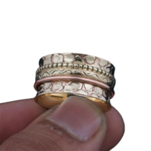 Spinner Ring Women, Handmade Spinner Ring, Minimalist Spinner Ring, 925 Silver Ring, Bohemian Band Ring, Narrow Band Ring, Spinner Gold Ring, Fidget disponible en Yaxa El Salvador