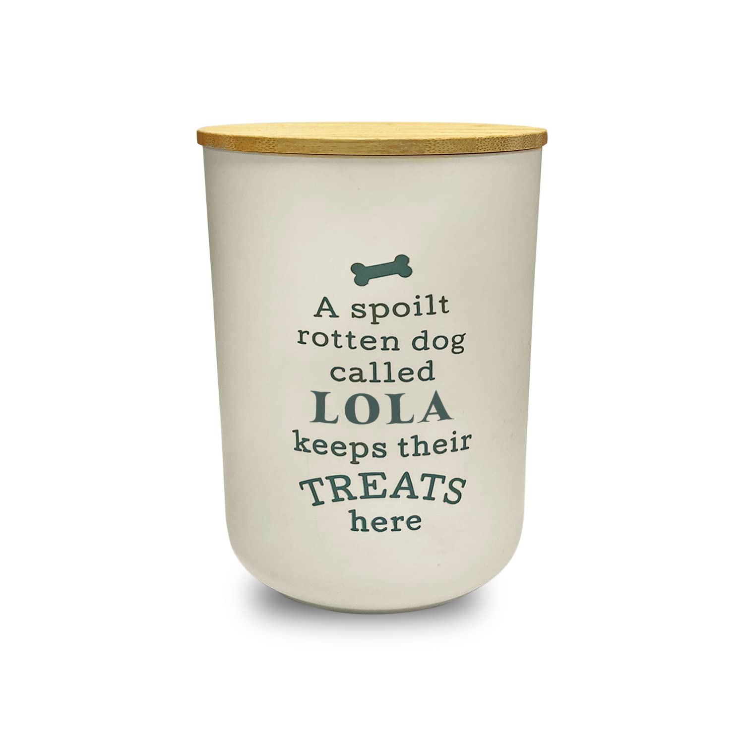 History & Heraldry Personalised Dog Treat Jar - Lola
