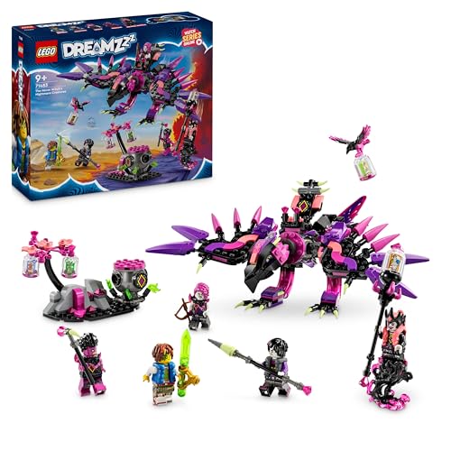 LEGO DREAMZzz 3in1 The Never Witch’s Nightmare Creatures Set, Magical Building Toys for 9-Plus-Year-Old Boys & Girls, Build as Cauldron, Wolf or Raven Figures, Creative Birthday Gift for Kids 71483