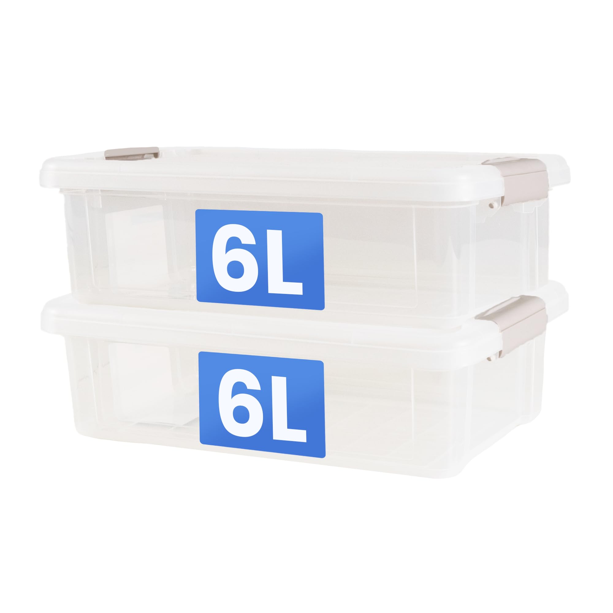 Libbi Lou Plastic Storage Box with Lids | Stackable Clear Containers for Kitchen, Office, Crafts, Tools & Household Essentials (12 Litre)