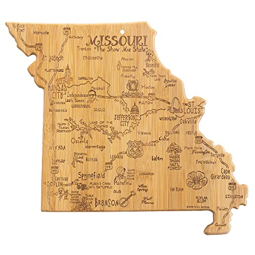 Tabla de cortar forma Estado Missouri de Bambú miniatura 1