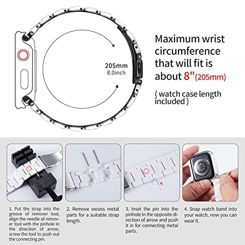 Image of BINLUN Compatible with Apple Watch Bands 38mm 40mm 41mm 42mm 44mm 45mm 46mm 49mm for Women Men Lightweight Resin Watch Straps Compatible with iWatch Series 11 /10 /9 /8 /7 /6 /5 /4 /3 /2 /1 /Ultra3 2 1 /SE3 2 1