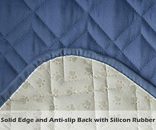 Image of Ameritex Waterproof Nonslip Recliner Cover Stay in Place, Dog Chair Cover Furniture Protector, Ideal Recliner Slipcovers for Pets and Kids (Blue, 30'')