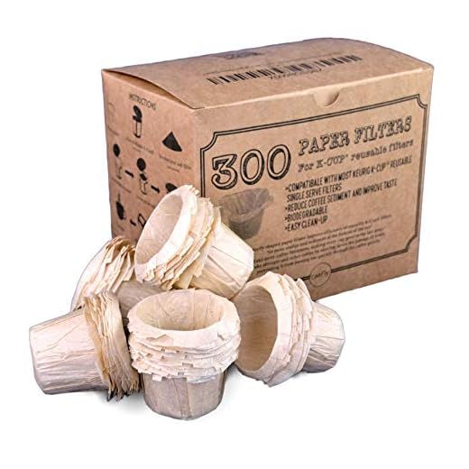 canFly Unbleached Disposable K-CUP Paper filters for Keurig single cup coffer filters compatible with Ekobrew, EZ-Cup and other Reusable K-CUP Filters (300 Count)