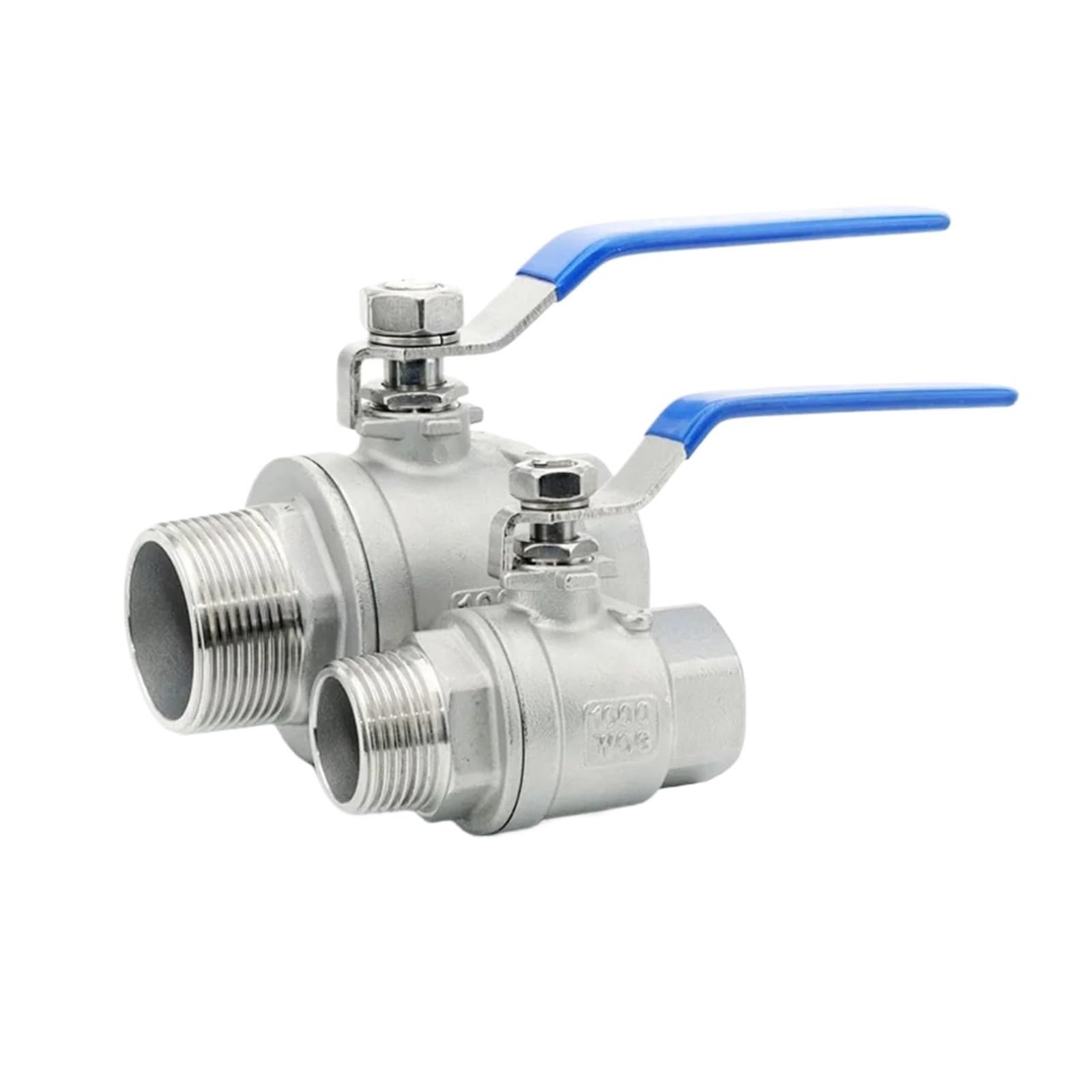 Válvula de bola 2p acero inoxidable 304, 1/2 ", 3/4", 1, 2", BSP, válvula agua rosca hembra y macho, adaptador mango ajuste del interruptor aceite Gas(2")