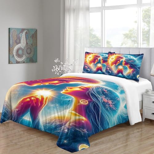 Housse de couette 3D imprimé merveilleusement coloré parure de lit - 6