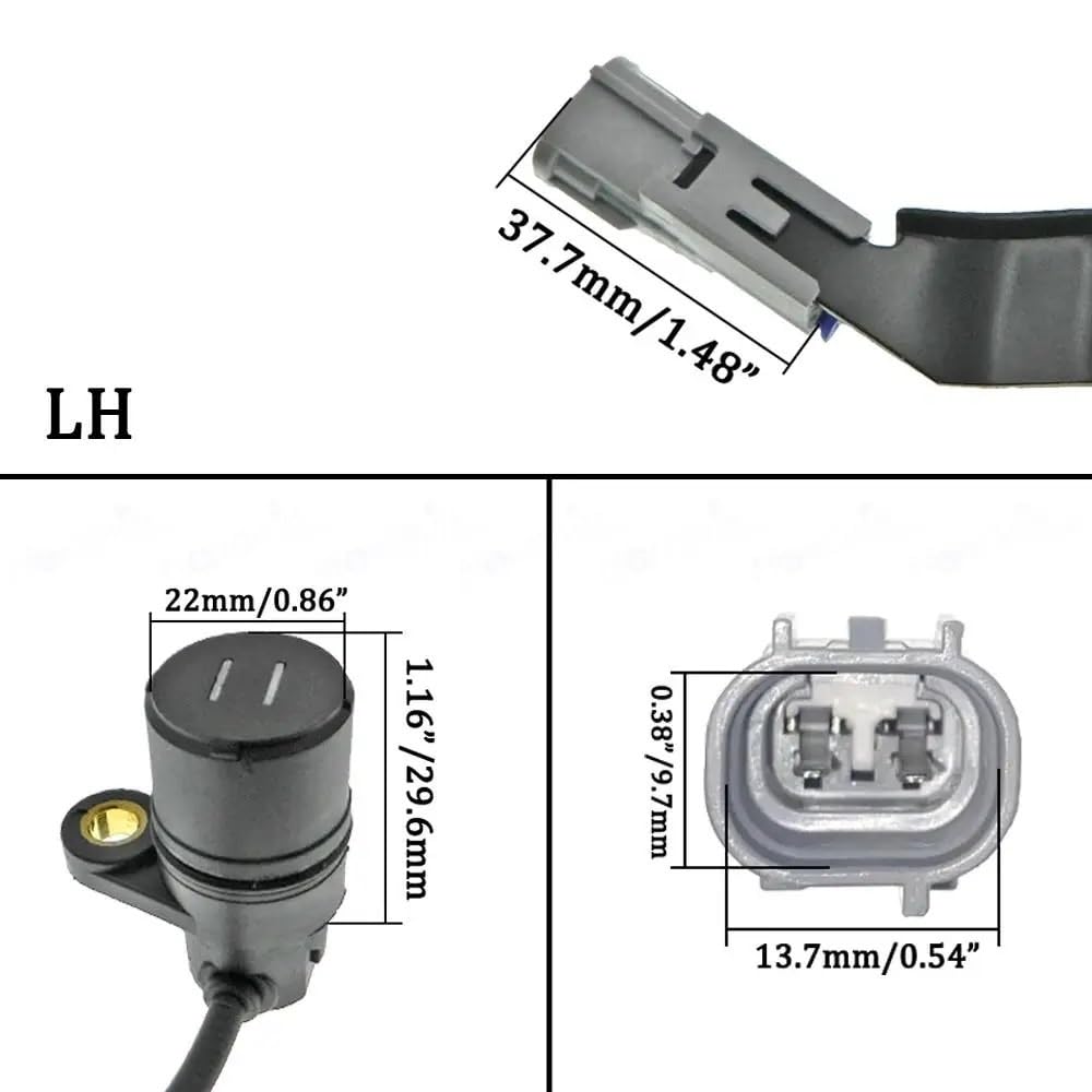 Für Hilux und Vigo 2004–2012 89546-0K070 89545-0K070 Raddrehzahlsensor Hinterachse Bremszubehör Raddrehzahlsensor