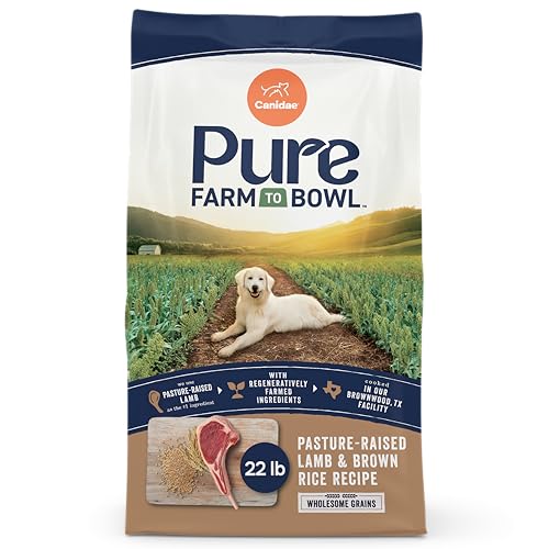 Canidae Pure Farm to Bowl Pasture-Raised Lamb & Brown Rice Dog Food, Adult Dog Food, 22lb