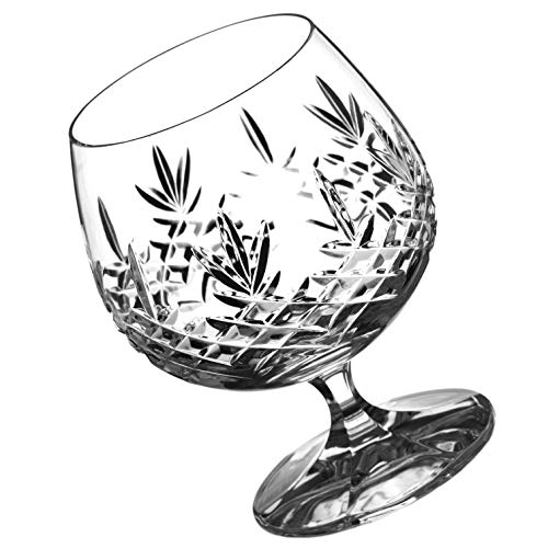 DIAMANTE Brandy or Cognac Glasses Pair - 'Buckingham' Collection - 2 Hand Cut Crystal Snifter Glasses, Burgundy, 2 Count (Pack of 1) - Image 4