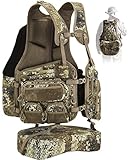 TIDEWE Turkey Vest with Seat Cushion, Hunting Vest with Game Pouch，Hunting Clothes for Men Women (Truetimber Strata)