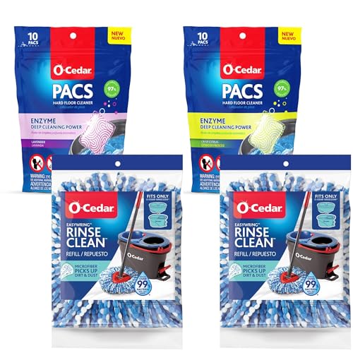 Image of O-Cedar 2 Rinseclean Refills + 1 Citrus and 1 Lavender Pacs (Variety Pack)