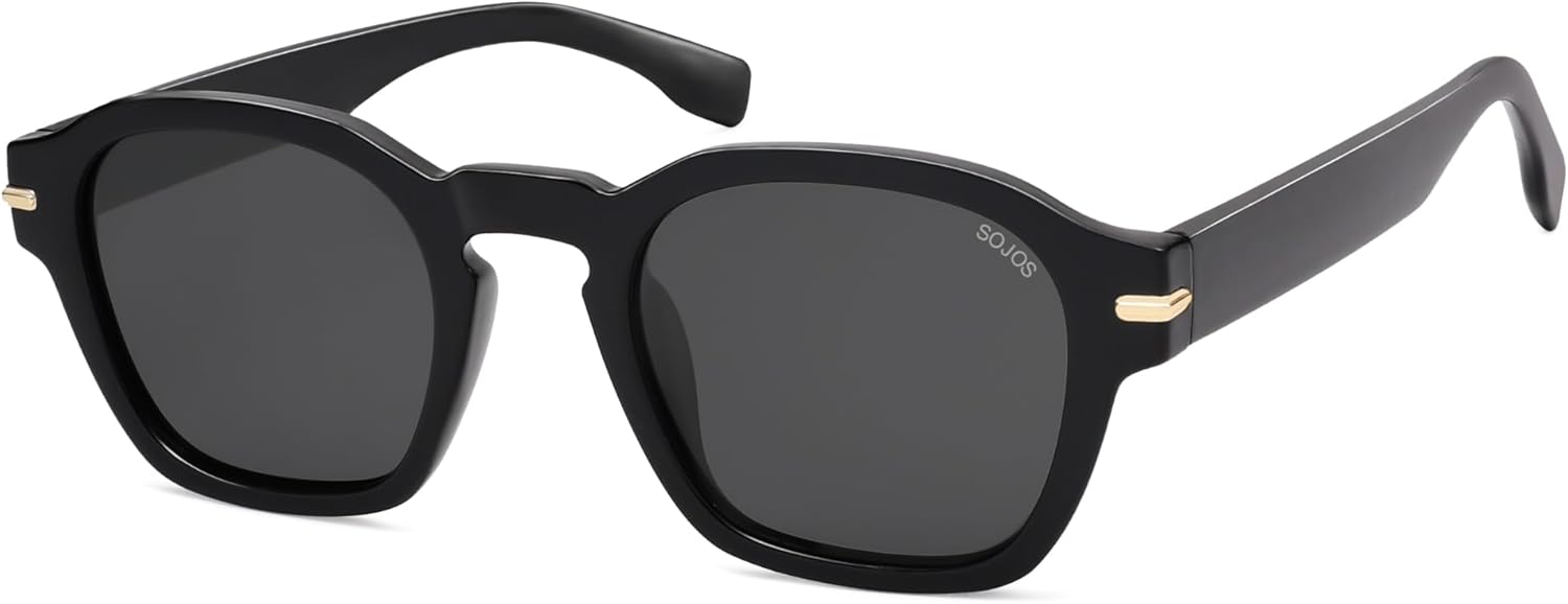 SOJOS Vintage Retro Square Polarized Sunglasses Men Standard Fit Trendy Womens Sun Glasses SJ2382 - Image 2