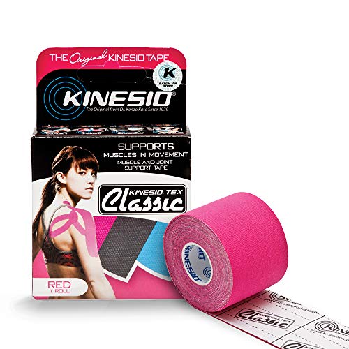 Kinesio Tex Classic - Cinta adhesiva (5 cm x 4 m), color rojo