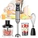 Stabmixer Set, 1100W 4 in 1 Edelstahl Pürierstab Zerkleinerer mit Schneebesen Aufsatz für Smoothie Suppen Joghurt Babynahrung