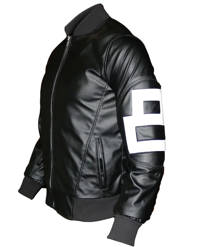 8 Ball Pool Bomber Jacket- Faux Leather Seinfeld David Puddy Eight ball Lettermen Jacket - 90's Leather Bomber Jacket4