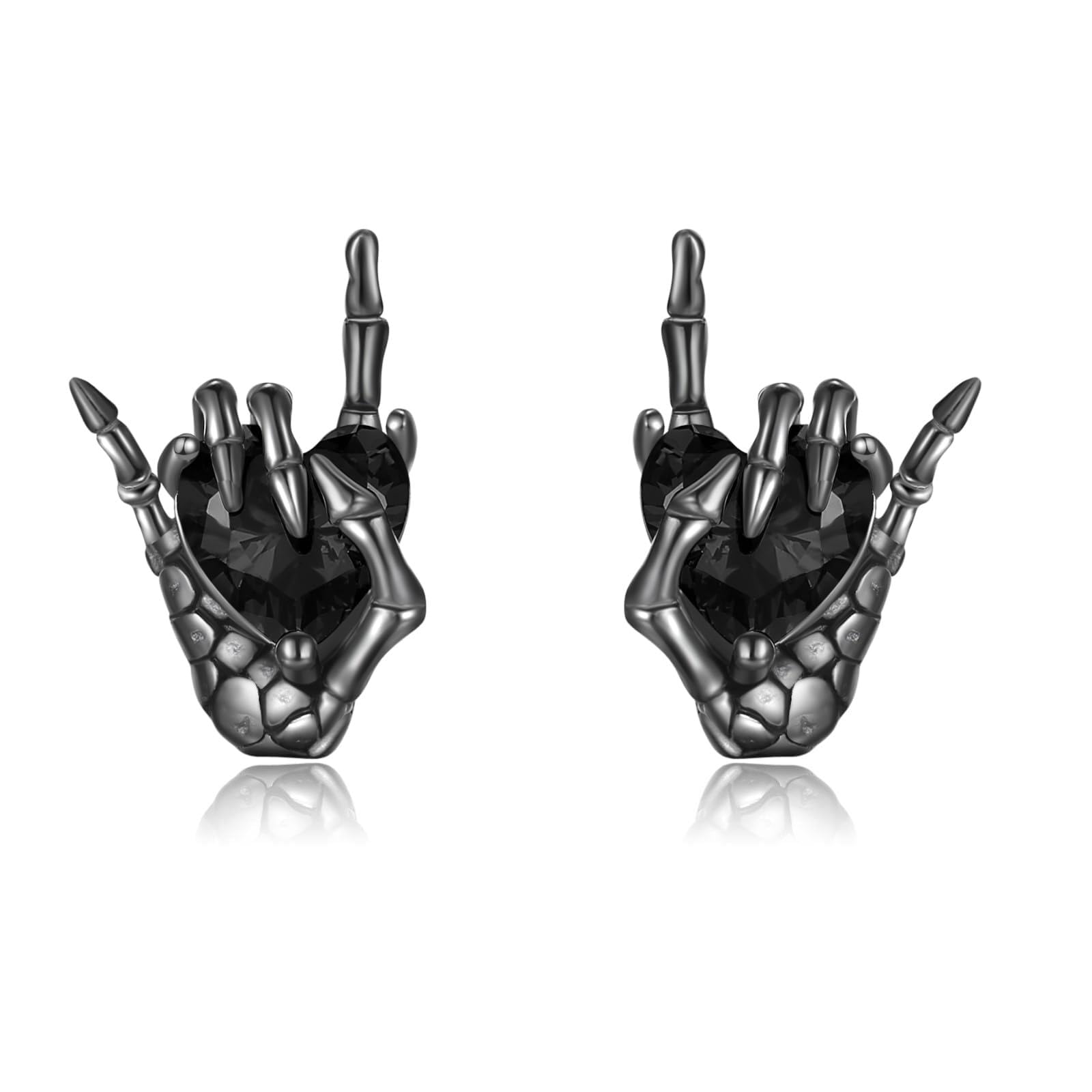 Skelett-Hand-Ohrringe für Damen - 925er Sterlingsilber, Gothic-Stil, Retro-Schmuck - Geschenke für Frauen