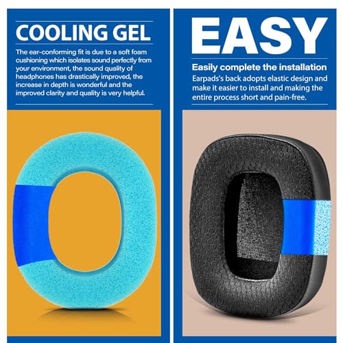 P5 S2 Ear Pads - Almohadillas de Repuesto TRANSTEK compatibles con P5 Wireless / P5 Series 2 / P5 S2 Series 2 Auriculares (Malla de Gel Refrigerante) miniatura 3