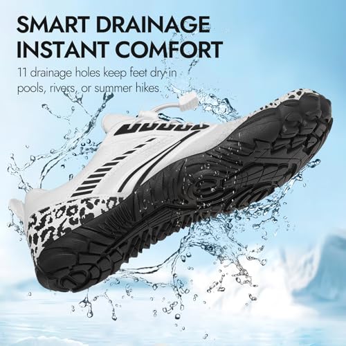 Image of ATHMILE Water Shoes for Women Men River Aqua Shoes Barefoot Sport Quick-Dry Adult Swim Shoes for Beach Lake Pool Hiking Surfing Kayaking Camping Size