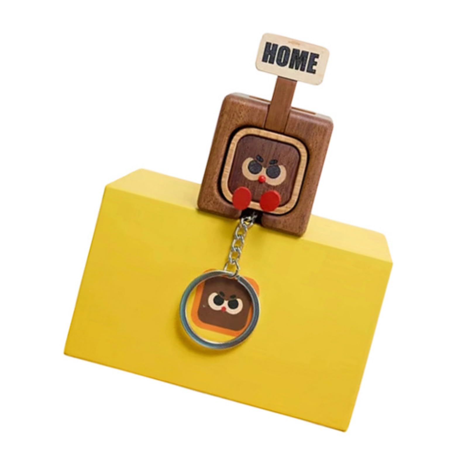 Piceioep Unique Expression Wooden Ornament Serving As Wall Art and Thoughtful Present Home Decoration Keyring Expression Keychain Keychain Decoration