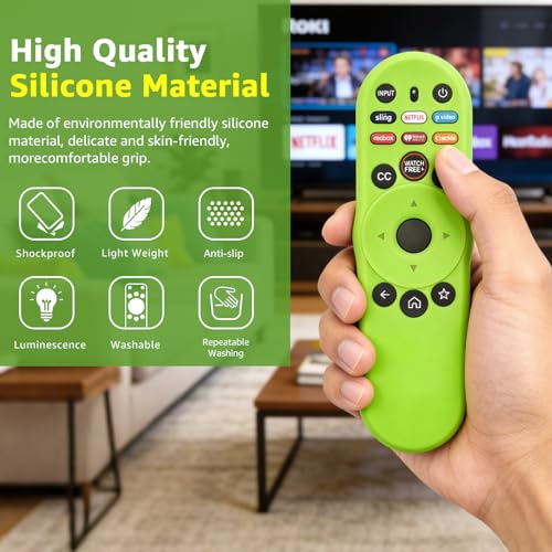 Image of [2Pack] Climberer Cover for VIZIO XRT270,Smart TV Remote Control Replacement Glow in Dark Protective Skin Case - Blue & Green (XRT270)