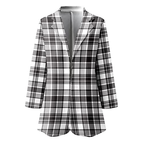 Tuaygm Damesblazer, elegant, getailleerd, damesjack, kantoor, lange mouwen, colbert, business, outwear, casual, revers… - Image 3