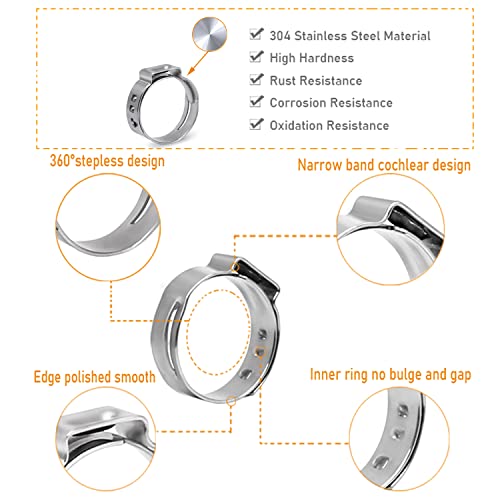 Akihisa 180 Pcs Single Ear Hose Clamps thumb #2